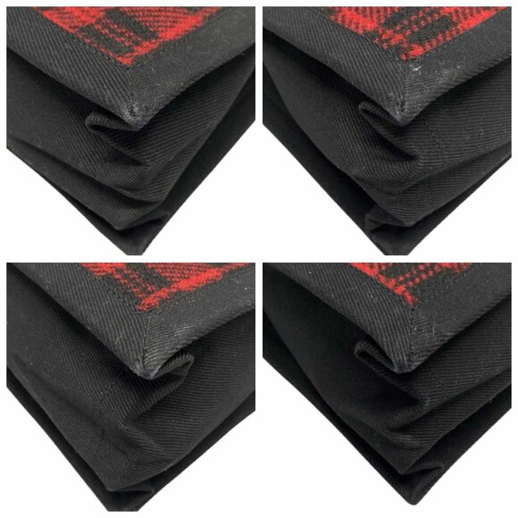 SAINT LAURENT PARIS Noe N/S tote bag Red Black Tweeds Canvas Leather 622-071625 - Picture 6 of 13